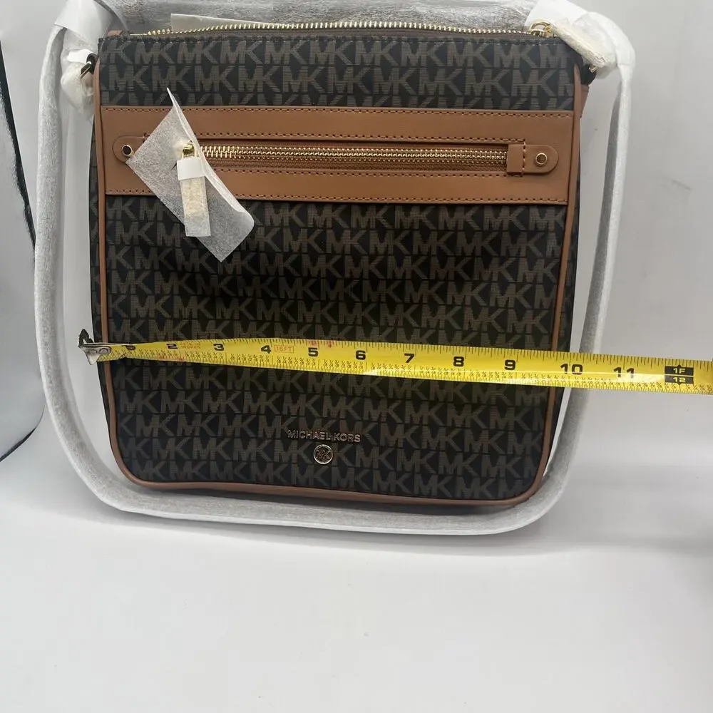 MICHAEL Michael Kors Jet Set Charm Large Crossbody Brown Nylon Bag